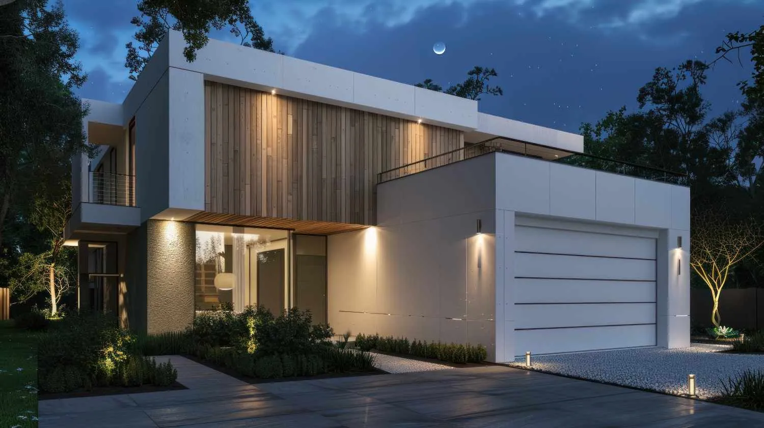 Two-storey family home with a well-kept lawn